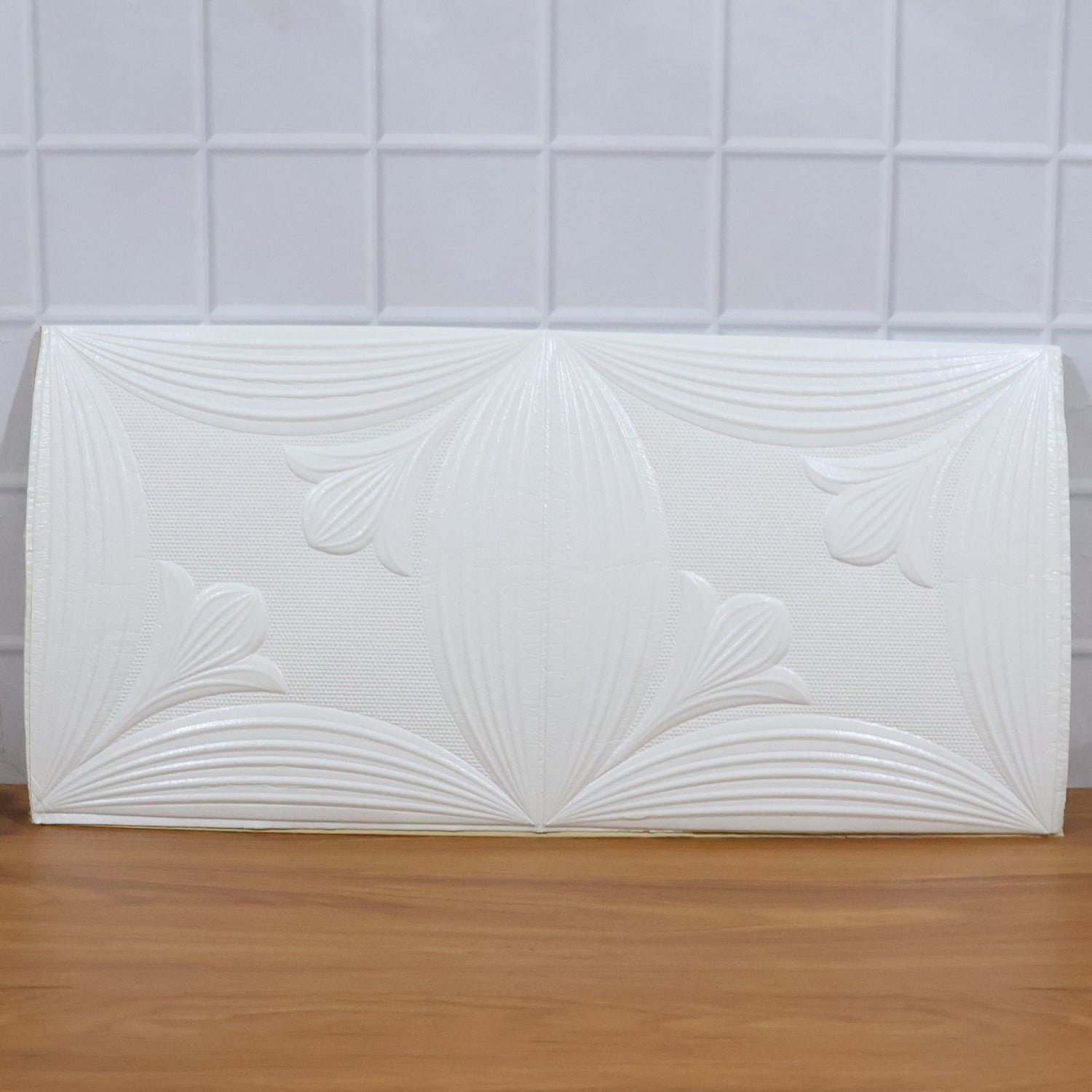 08_dd16f165-cc13-48b3-9af6-95c4c14322df 3D Foam Wallpaper Panels – White Floral Embossed Design