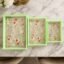 Serving Tray Set – Elegant Floral Design with Side Handles
