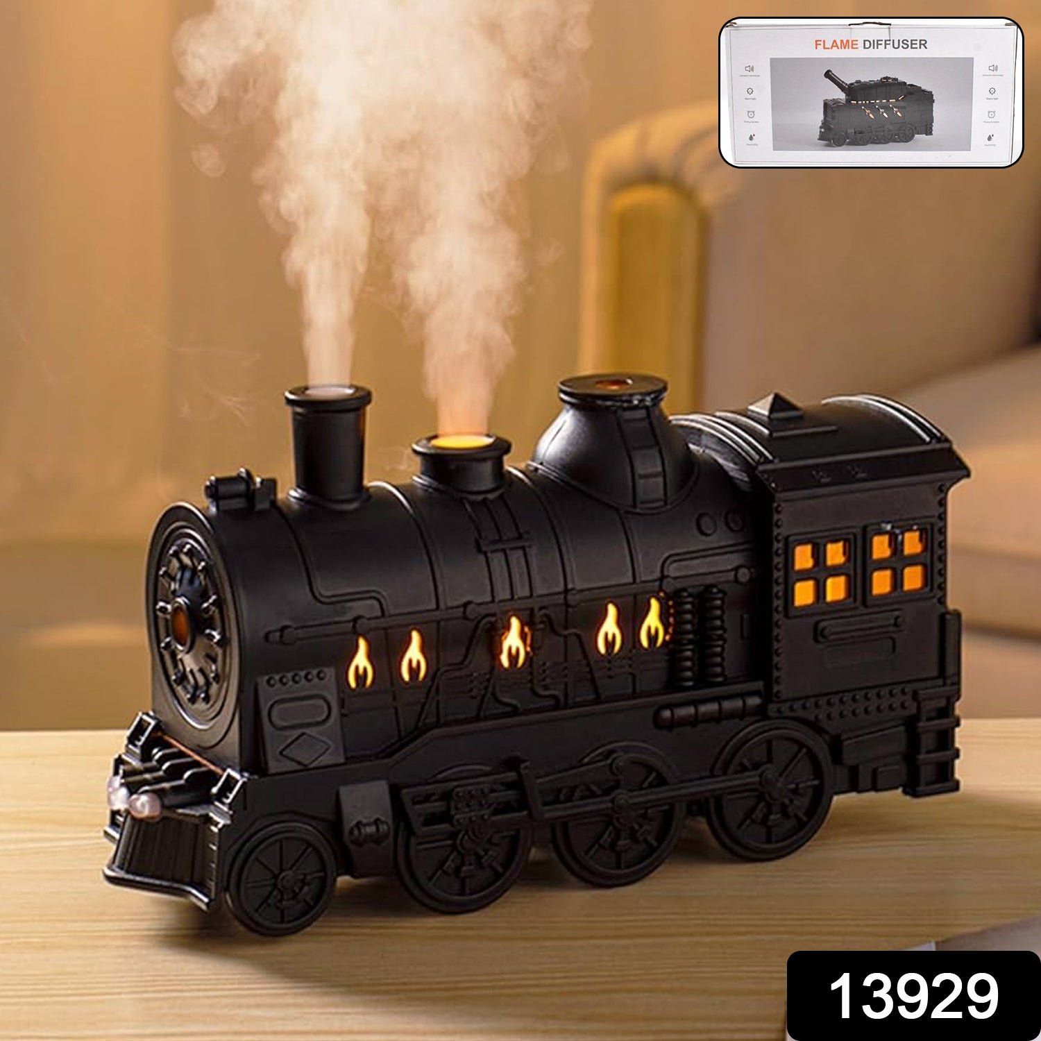 Portable Mini Humidifier – Retro Train Design with Night Light | Airvanta