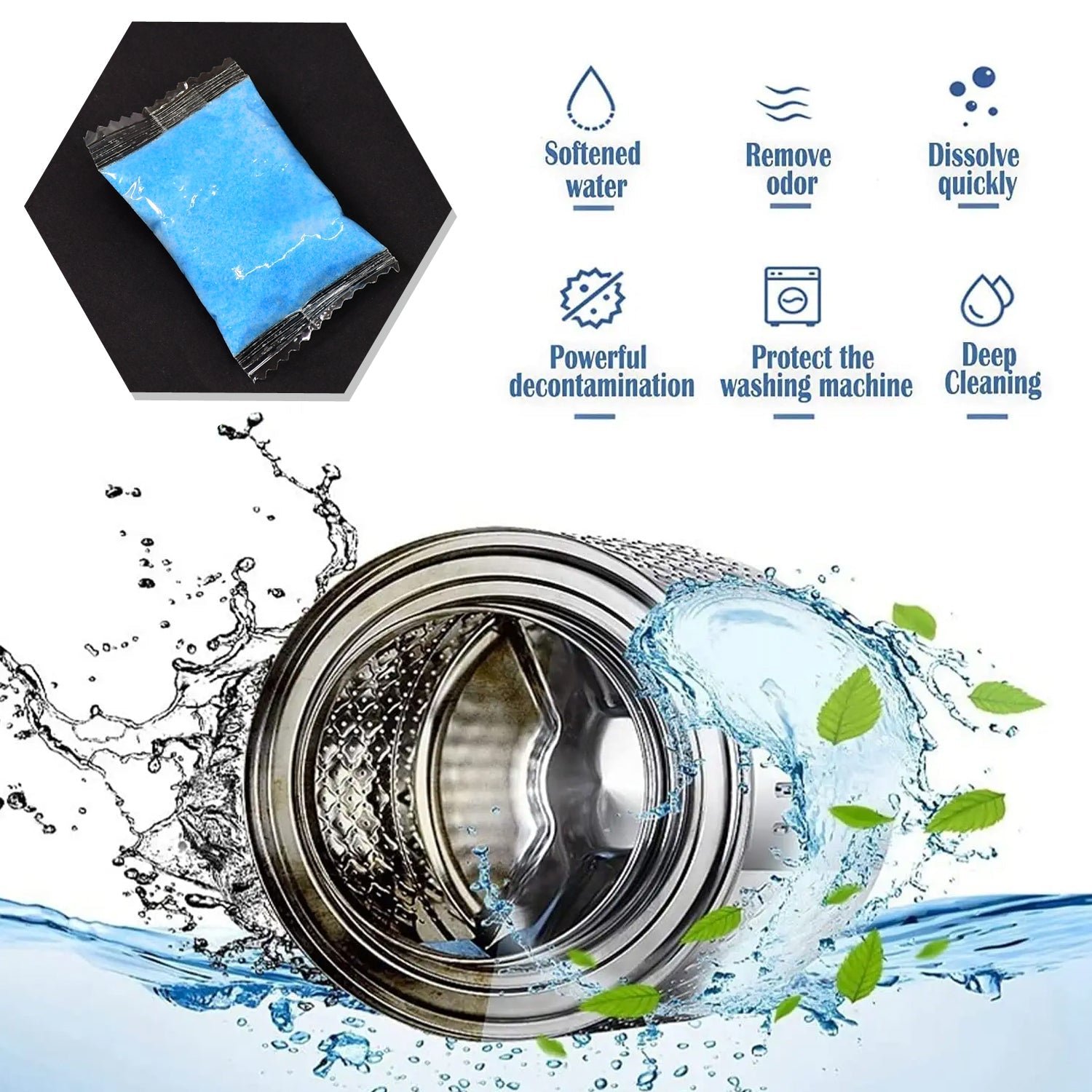 Washing Machine Cleaner Powder – Deep Clean Detergent | Velvet Wipe