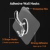 Strong Adhesive Wall Hook – No Drilling, Space Saver for Home