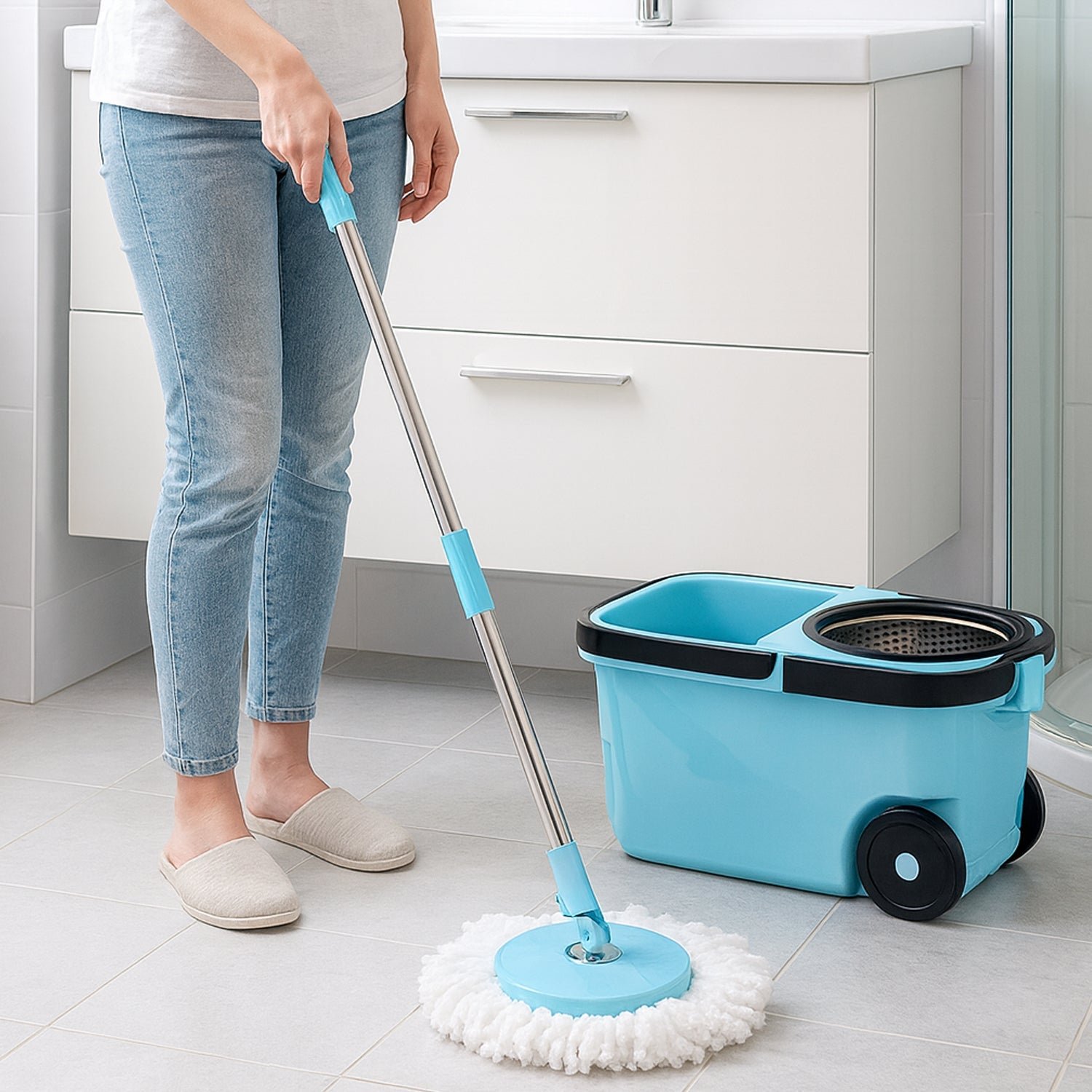 360° Spin Mop – Super Absorbent Microfiber Floor Cleaner
