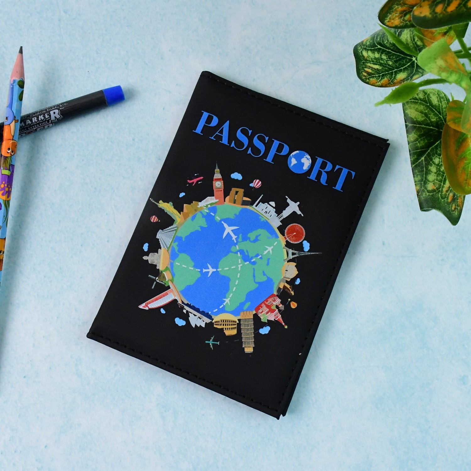 World Map Passport Holder – Stylish Durable Travel Cover