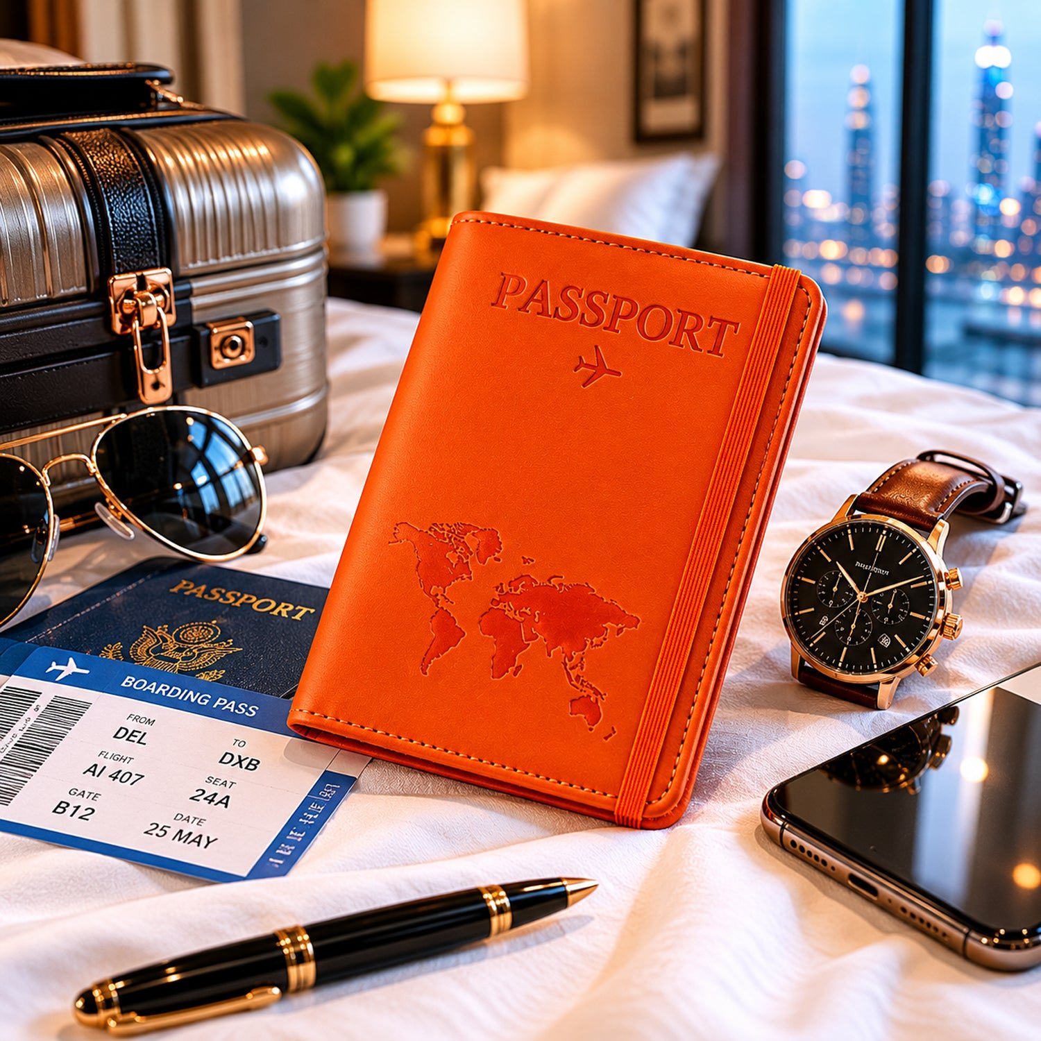 Travel Passport Holder – Durable PU Leather Multifunction Wallet