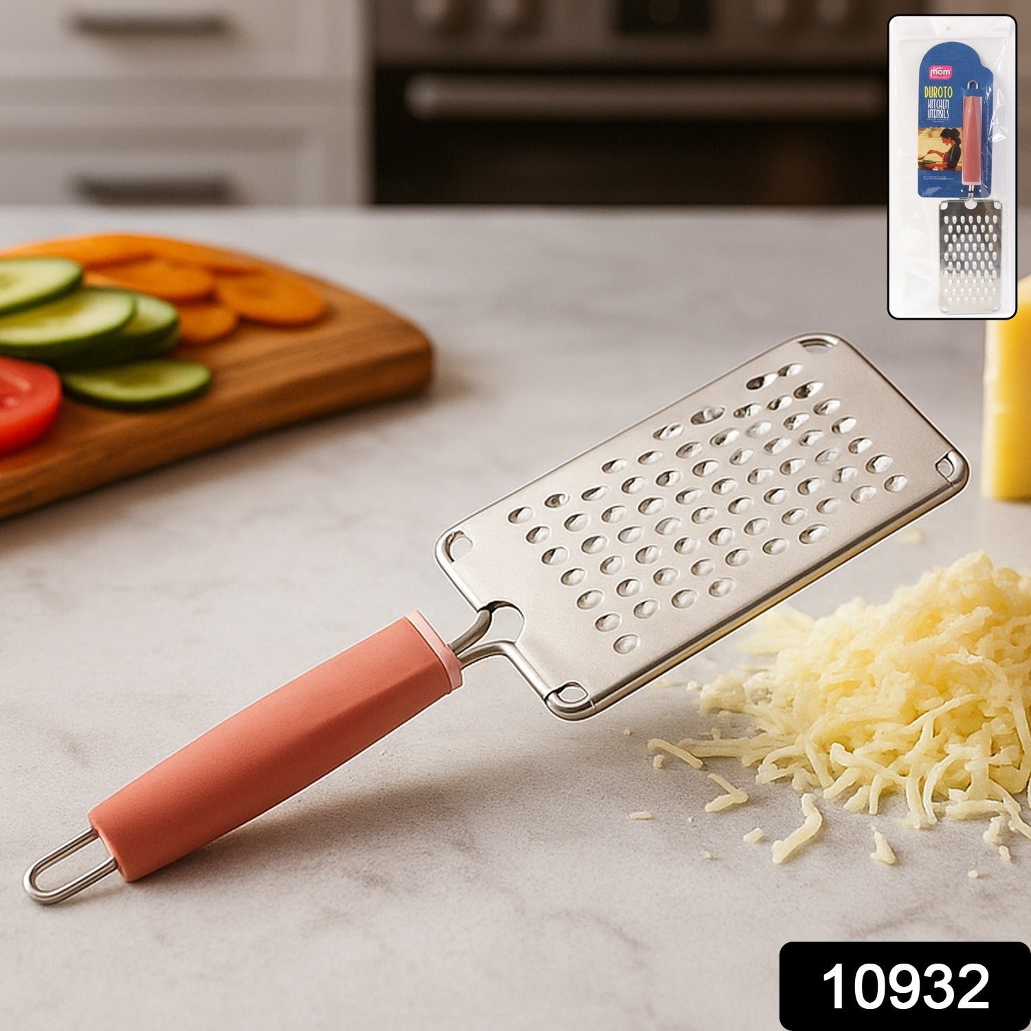 Stainless Steel Cheese & Vegetable Grater – Soft Grip Handle