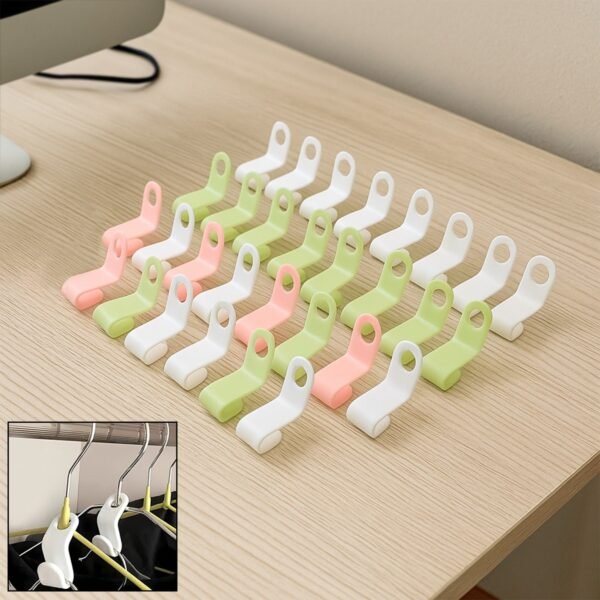 Hanger Connector Hooks – 30 Pcs Multi-Color Space Saver