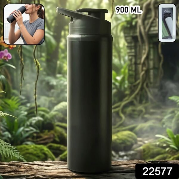 Stainless Steel Sports Water Bottle – 900ml, Leakproof & Durable