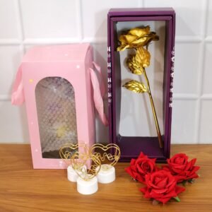 Glass Dome Rose Romantic Gift Set – Elegant LED Décor