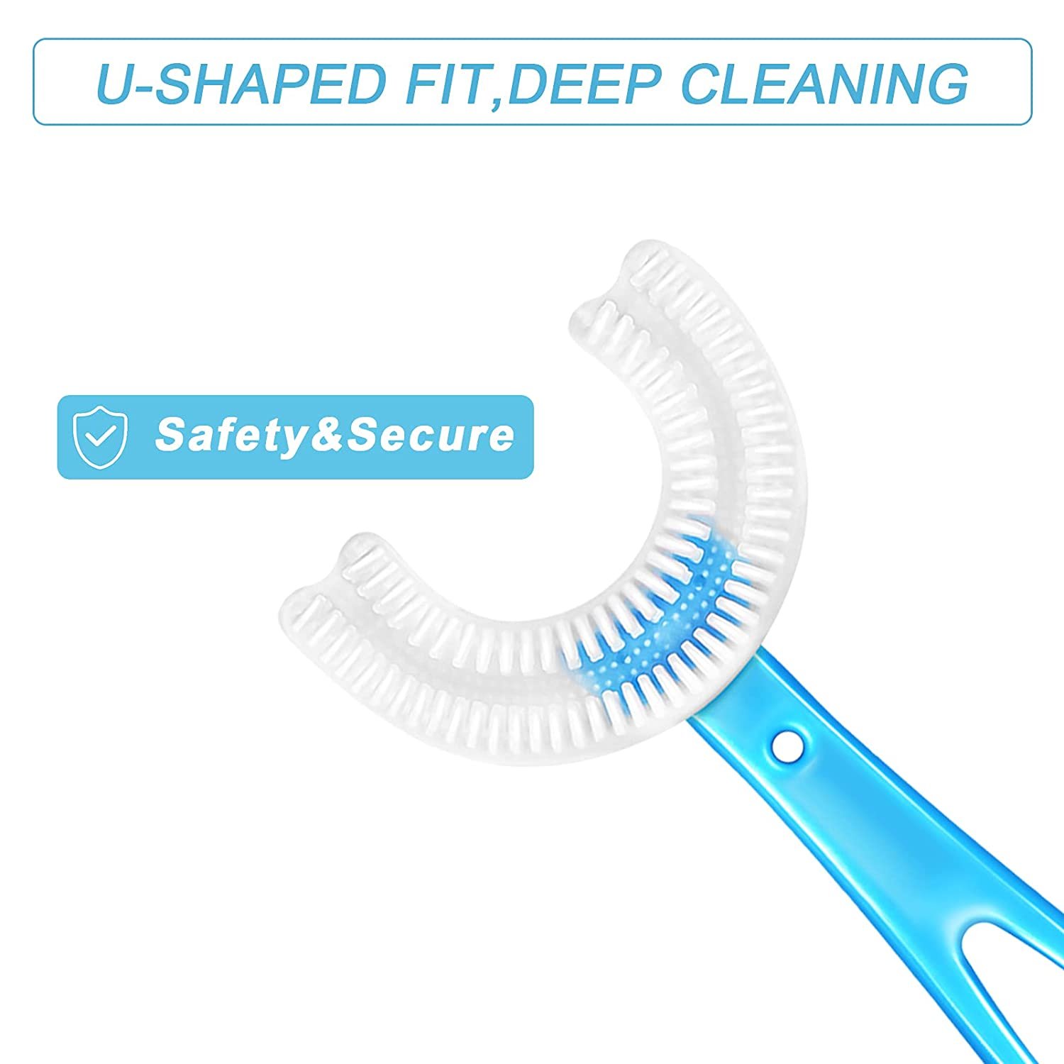 Kids U-Shaped Toothbrush – Gentle Cleaning for Toddlers | Mini Bubbles