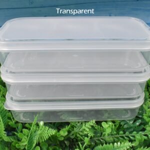 Plastic Lunch Box Set – 3-Piece Square Storage | Konvex