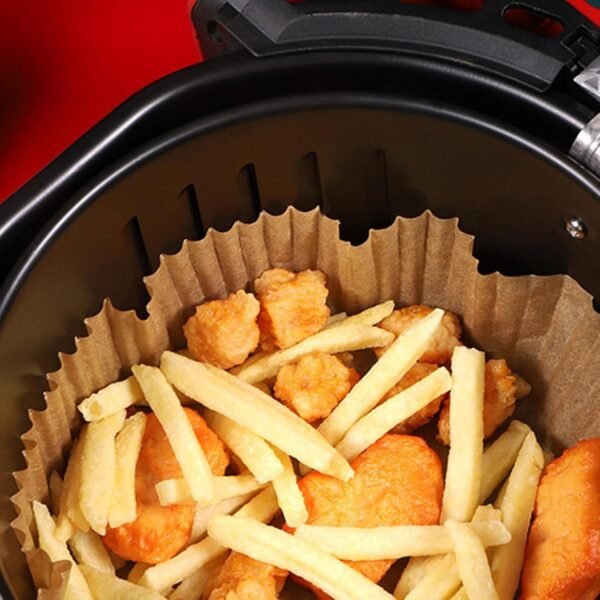 Air Fryer Liners – Round Disposable Parchment (50 Pcs) | Dabster