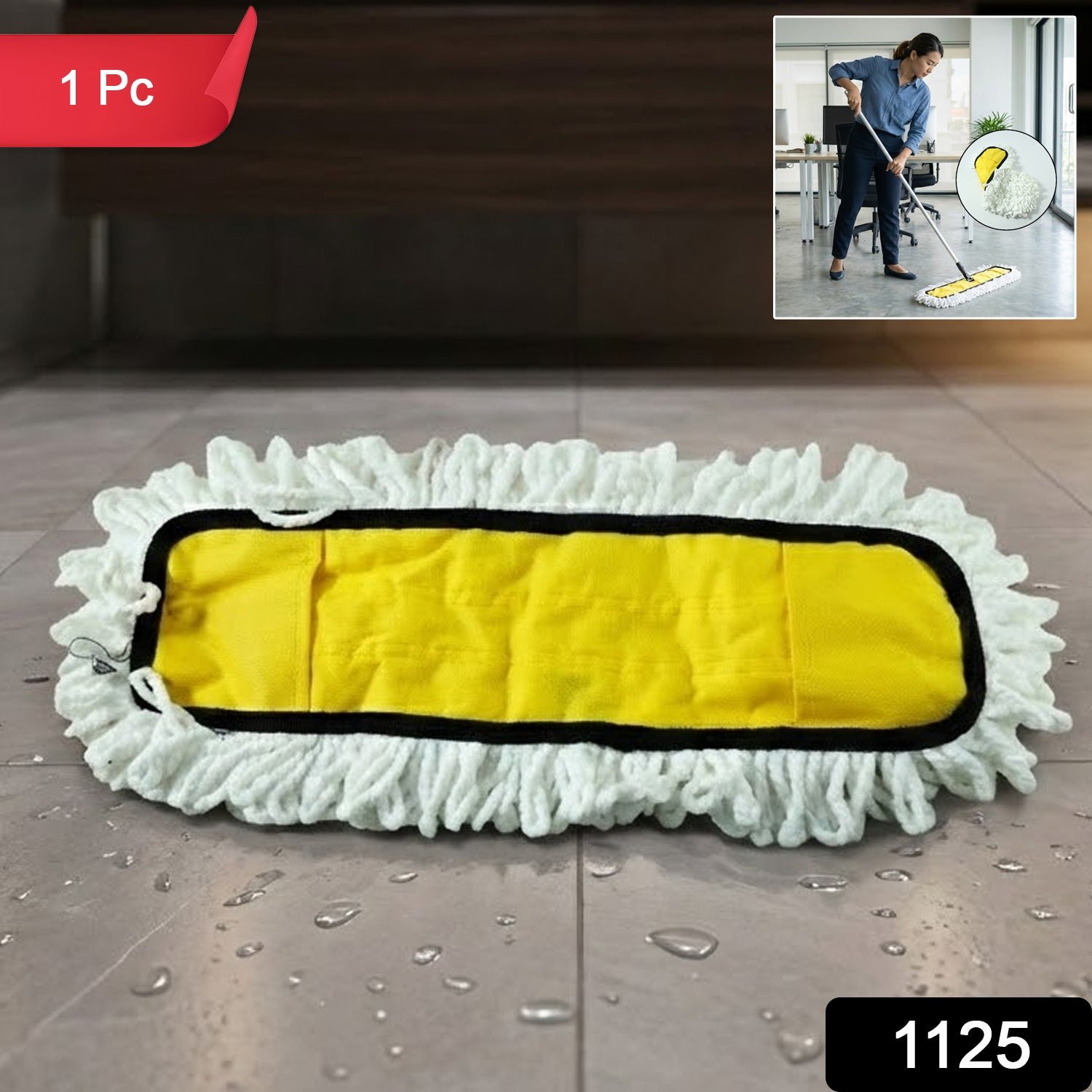 Dust Mop Refill Head – Durable Cotton, 50x20cm for Floors | Velvet Wipe