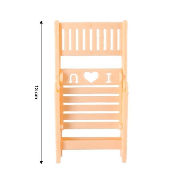 Mini Chair Mobile Stand Holder – Foldable & Portable Peach Phone Stand