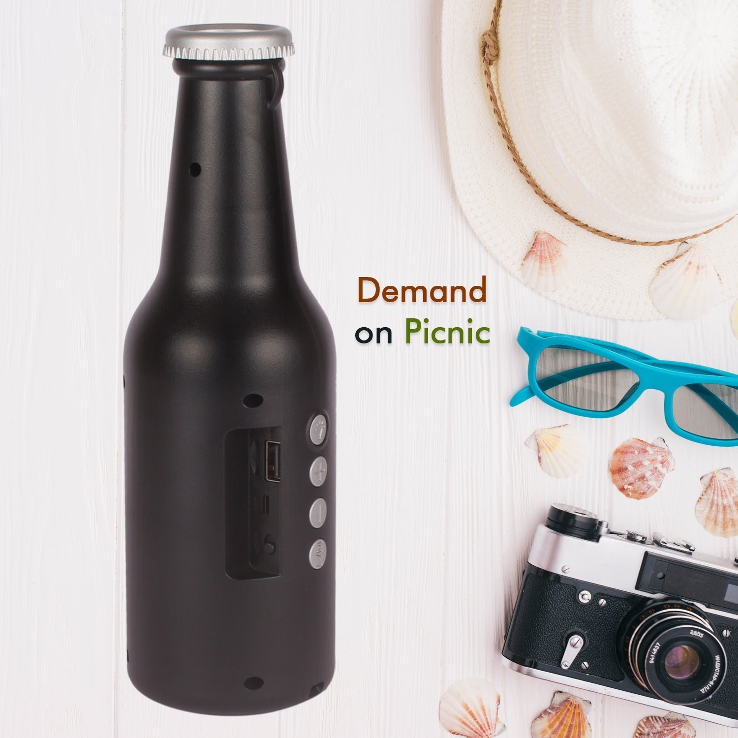 Bottle Bluetooth Speaker – Portable Wireless with Deep Bass | Audila