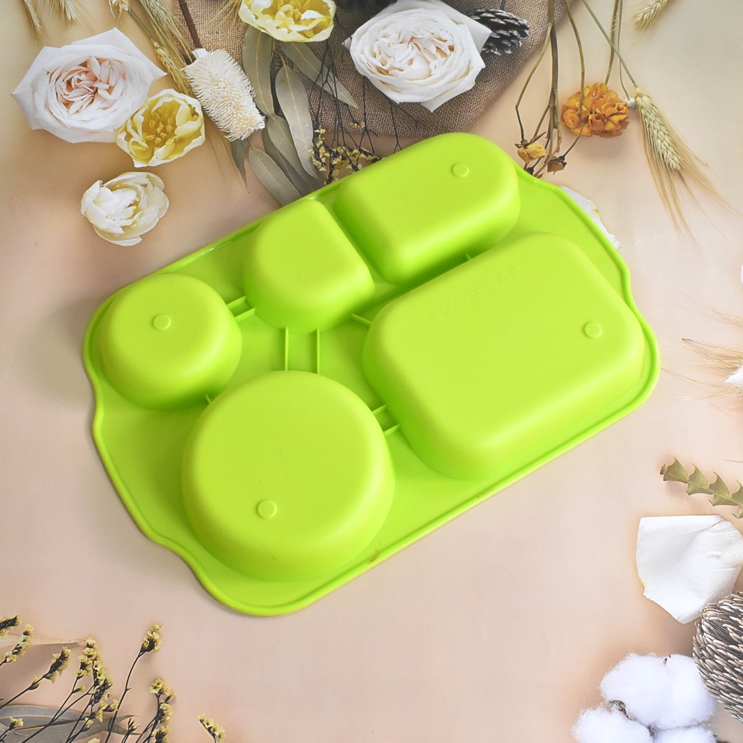 5-Compartment Food Plates – Unbreakable & Multicolor Set | Jiaqi