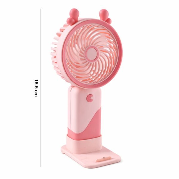 Mini Fan with LED Light – Portable & Rechargeable for Travel & Home