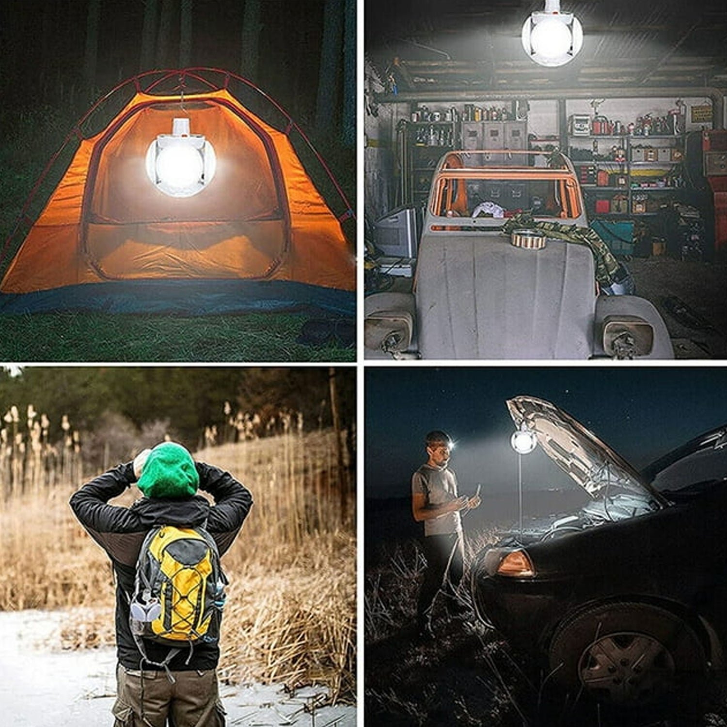 Solar Camping Light – USB Rechargeable Emergency LED