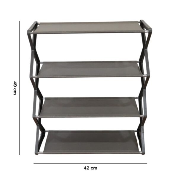 4 Layer Foldable Shoe Rack – Space-Saving Storage Solution