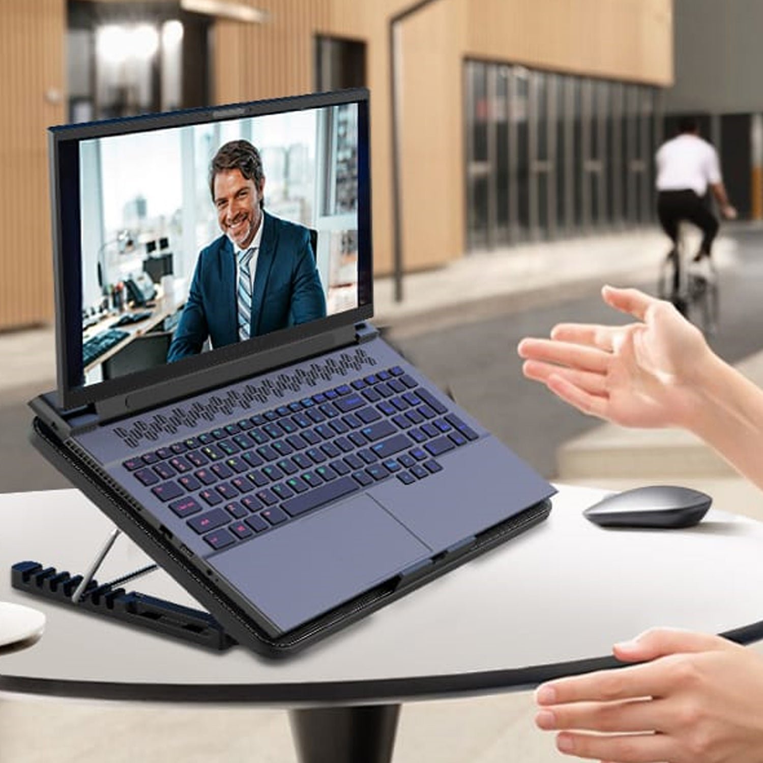Laptop Cooling Pad – Dual Quiet LED Fans & Adjustable Stand | Indo Glow