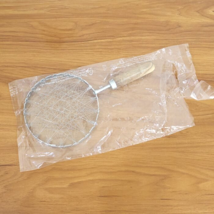 Stainless Steel Wire Skimmer – Heat-Resistant Wooden Handle