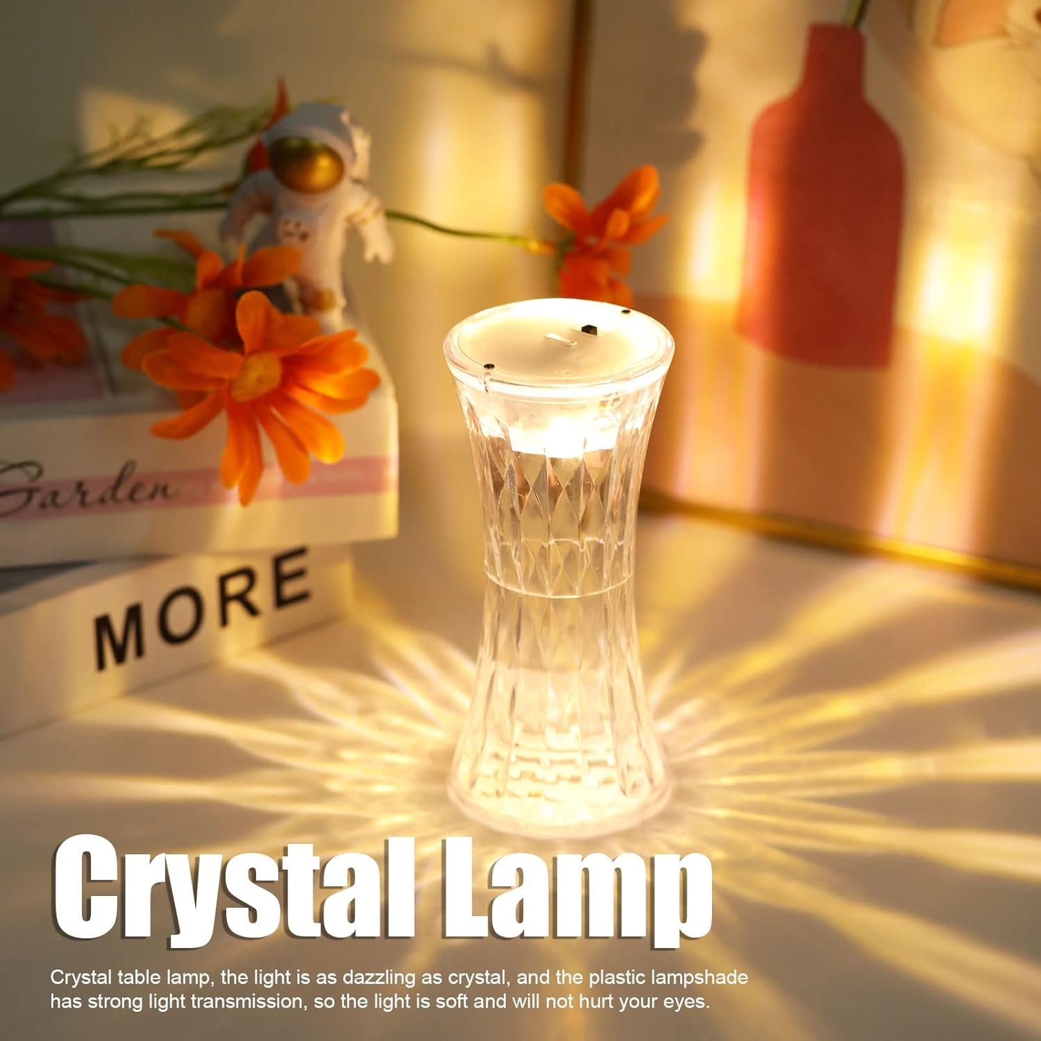 Crystal Night Light – Soft Glow Table Lamp for Bedroom | Indo Glow