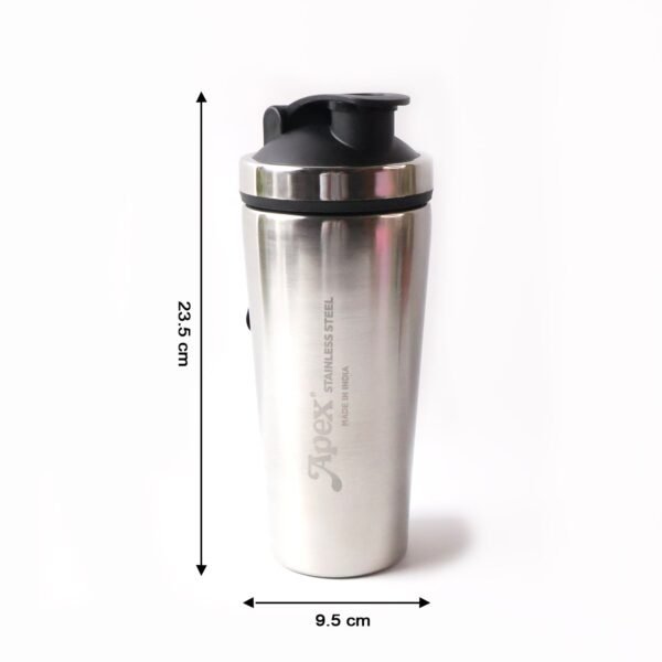 Stainless Steel Gym Shaker Bottle – 1000ml Leak-Resistant Flip Lid