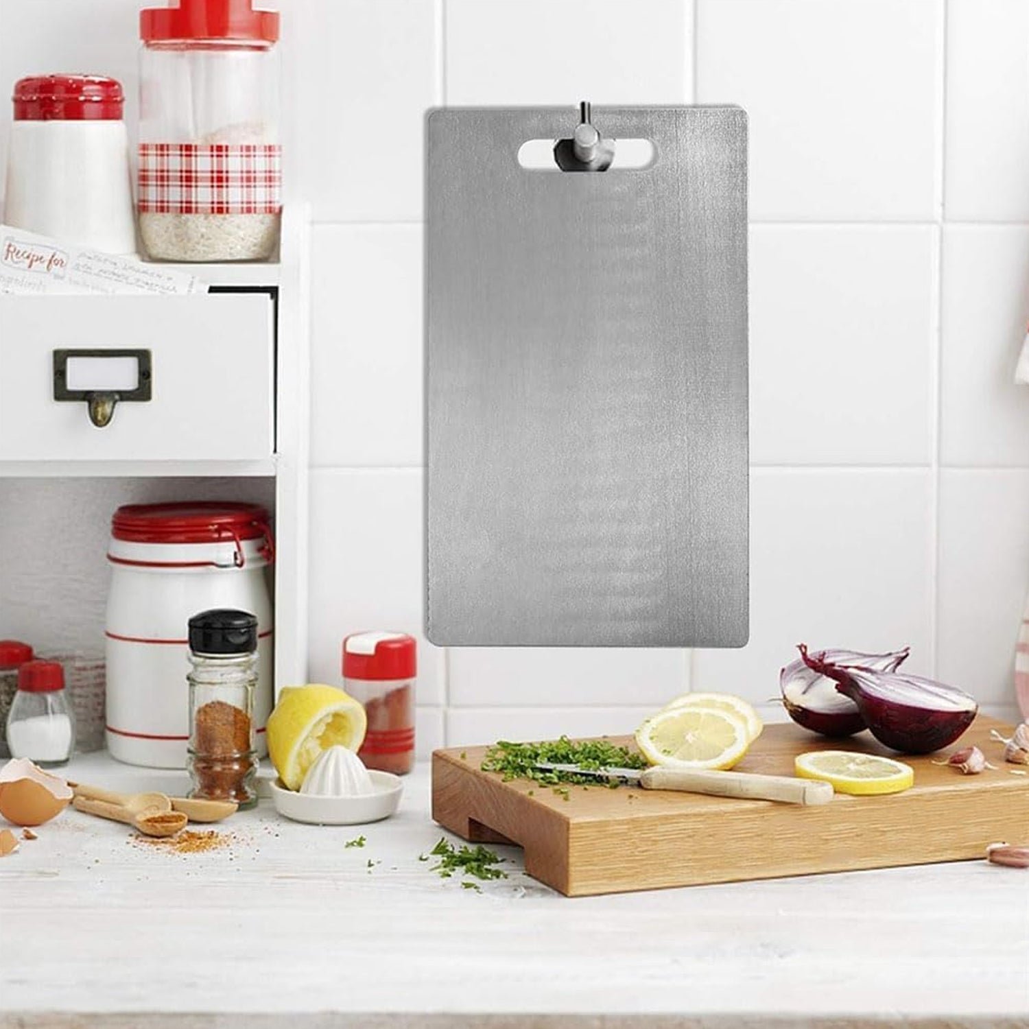 Stainless Steel Chopping Board – Durable 1.5mm Thick Cutting Surface