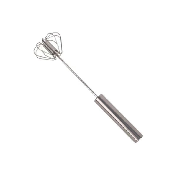 Stainless Steel Egg Whisk Hand Push Rotary Blender 27 cm