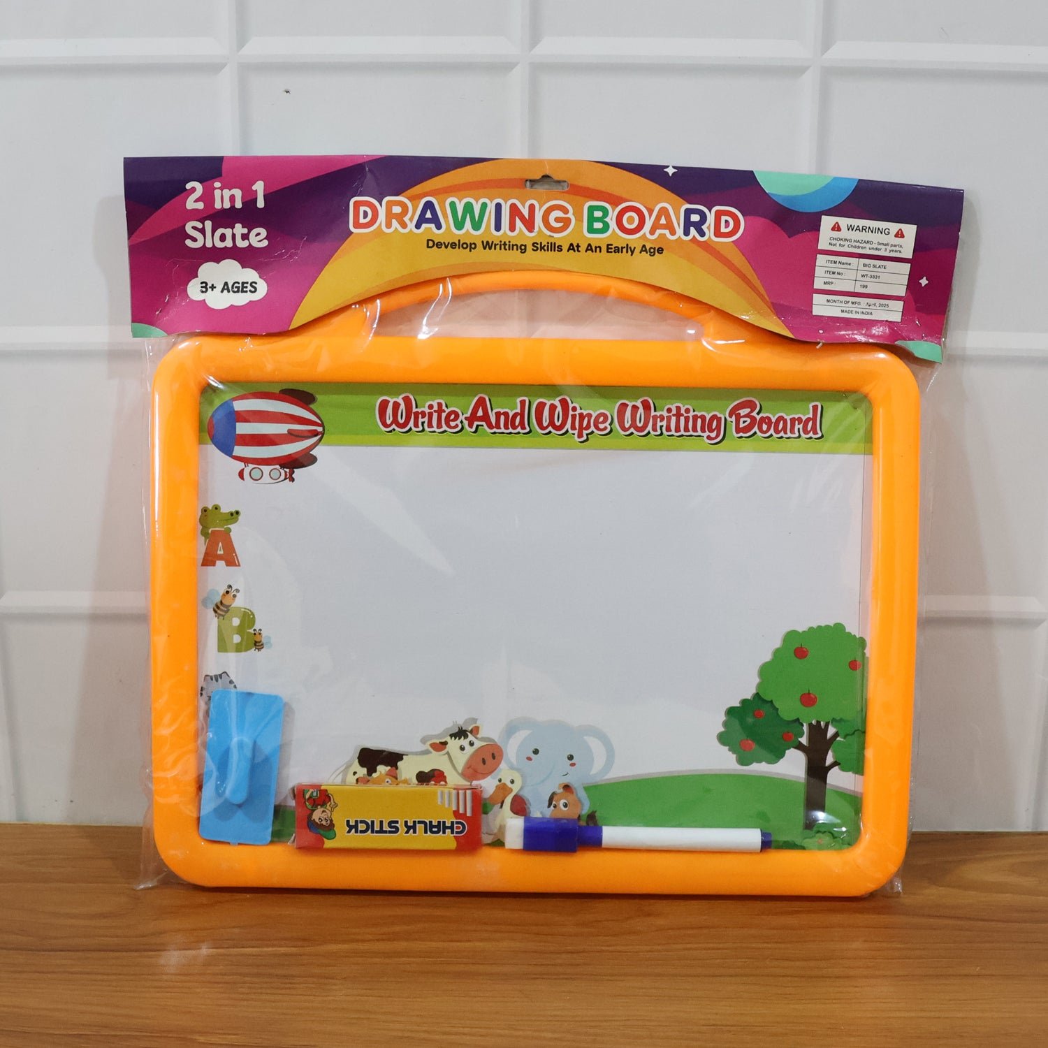 Kids Writing Board Set – Double-Sided Whiteboard & Blackboard