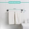 Self-Adhesive Towel Rod – Rust-Resistant & Drill-Free Installation