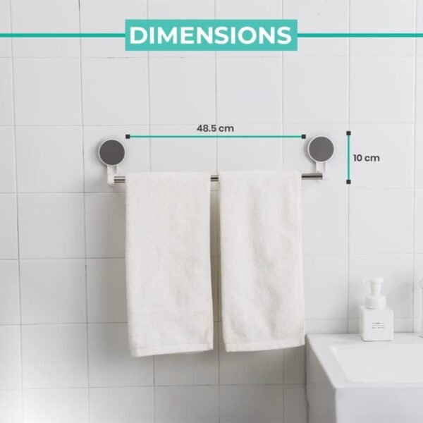 Self-Adhesive Towel Rod – Rust-Resistant & Drill-Free Installation