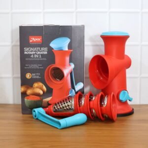 09_slicer Manual Rotary Grater – 4 in 1 Interchangeable Blades for Easy Grating