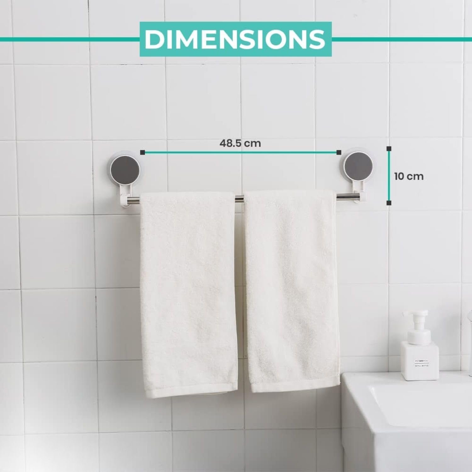 Self-Adhesive Towel Rod – Rust-Resistant Punch-Free Mount