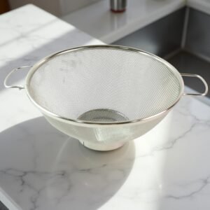 Stainless Steel Mesh Colander – Durable Kitchen Strainer with Handles
