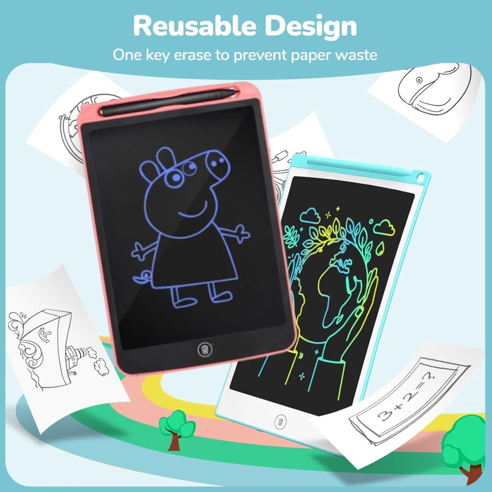 Kids LCD Writing Tablet – 8.5" Portable Drawing Pad | Boardoria