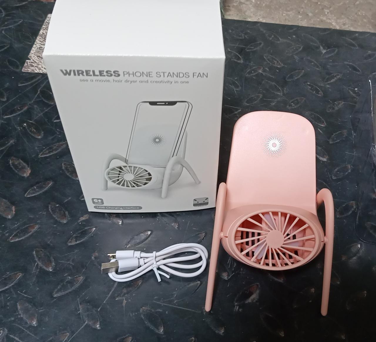 Portable Phone Holder Fan – Handheld & Multi-Function | VoltDesk