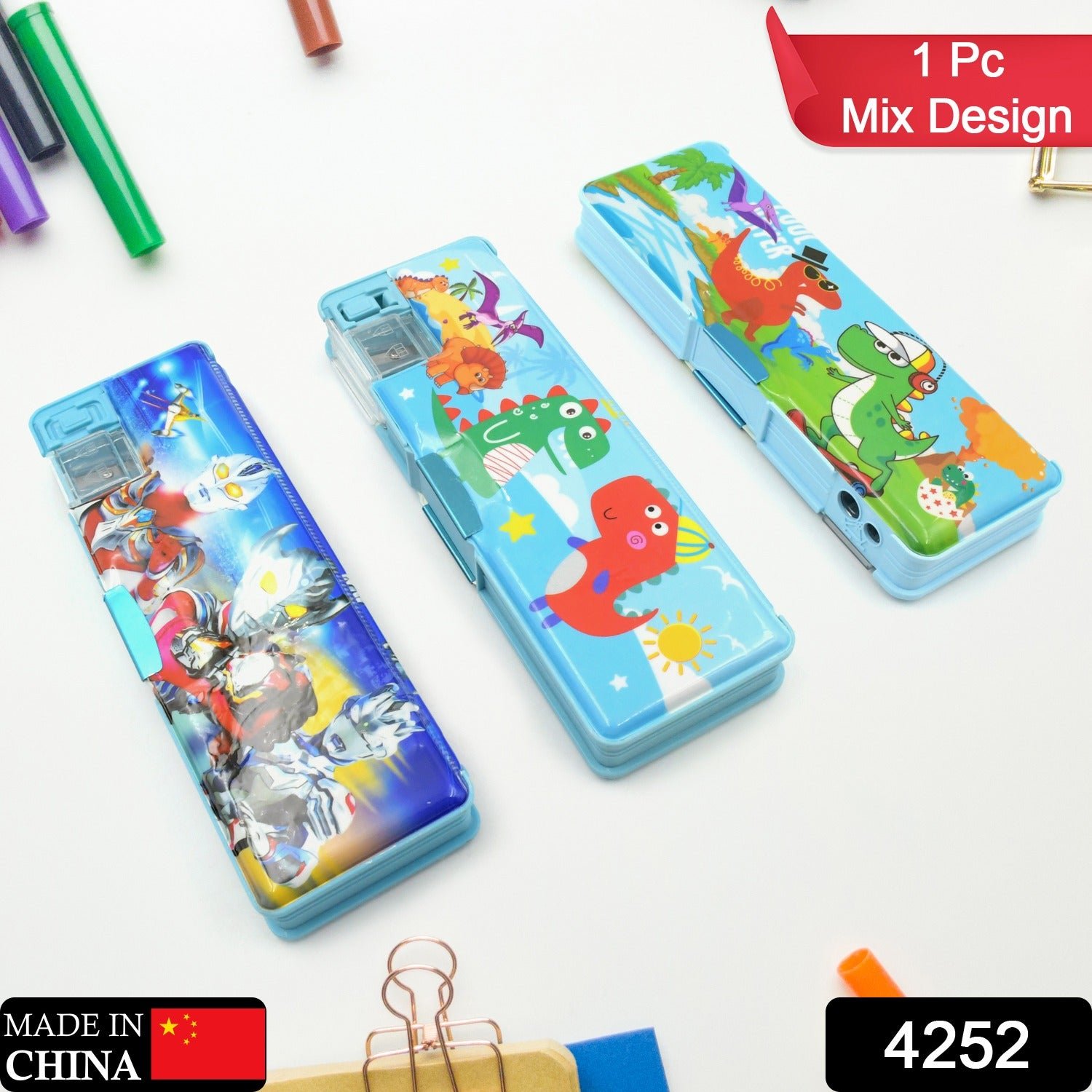 Kids Pencil Case – Dual Compartment Stationery Box | Deskrova