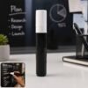 Black Chalk Marker Pen – Liquid Erasable for Chalkboard & Glass