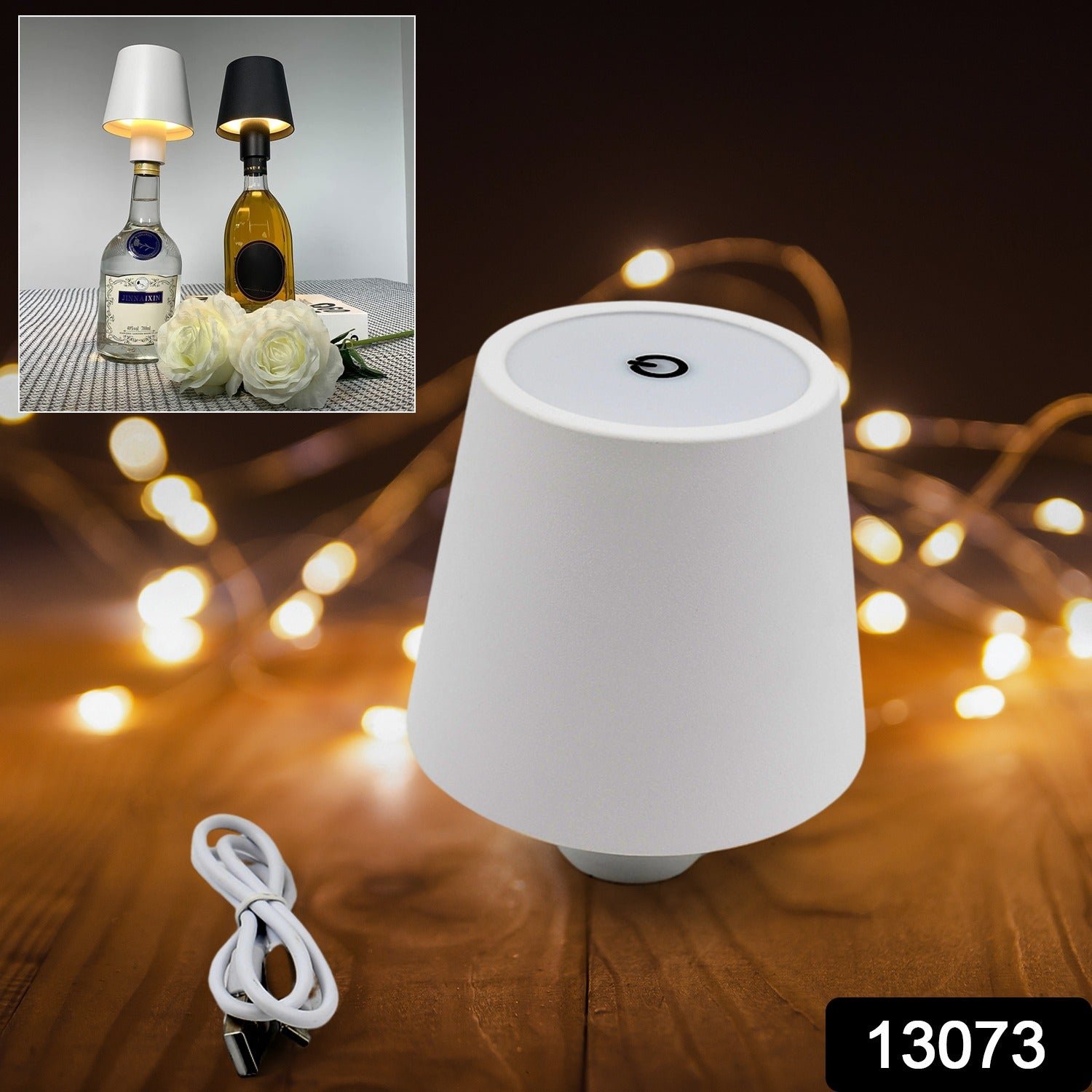 LED Bottle Lamp – USB Rechargeable, 3-Color Dimmable | Styleva