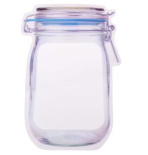 Reusable Food Storage Bag – Airtight Mason Jar Zipper 1000ml | Organivo