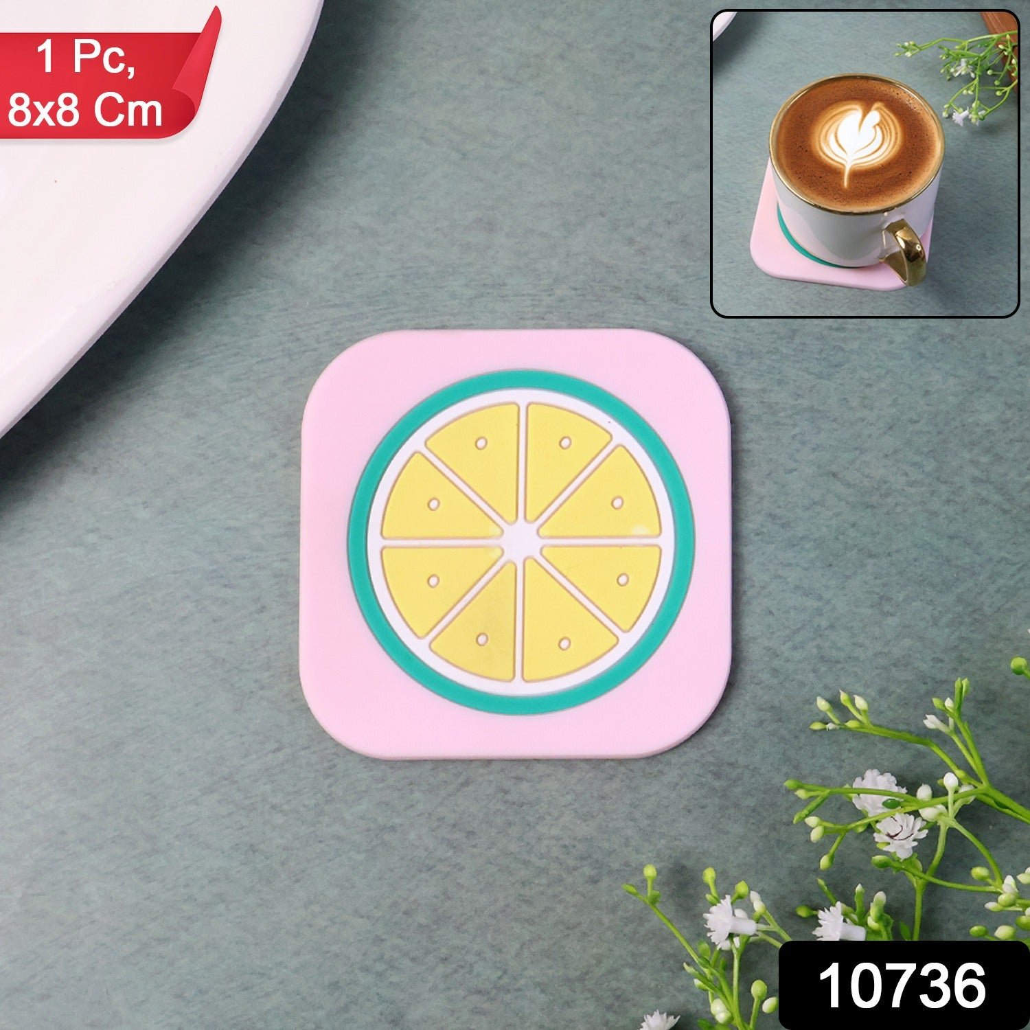 Silicone Lemon Drink Coaster – Heat-Resistant Table Protector
