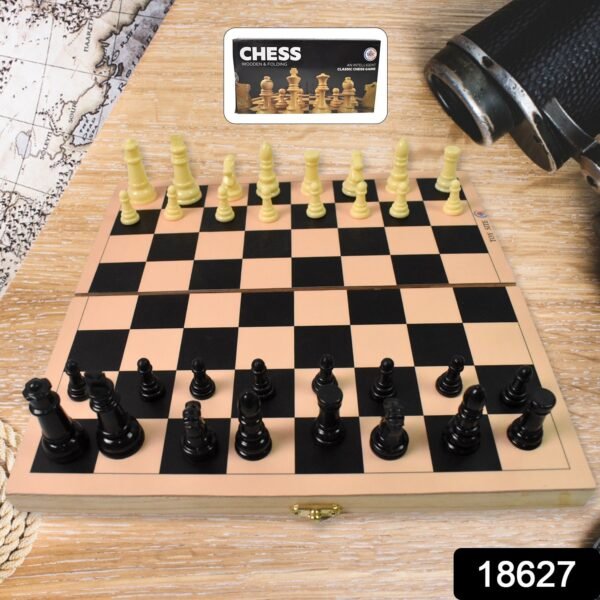 Folding Wooden Chess Set – Portable 30x30cm Board | Boardoria