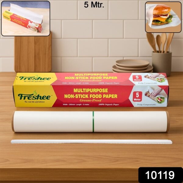 Grease-Proof Food Paper Roll – Non-Stick, Easy Dispense 300mm x 5m