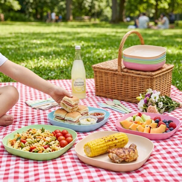 11-in-1 Snack Serving Plates Set – Multi-Compartment & Durable