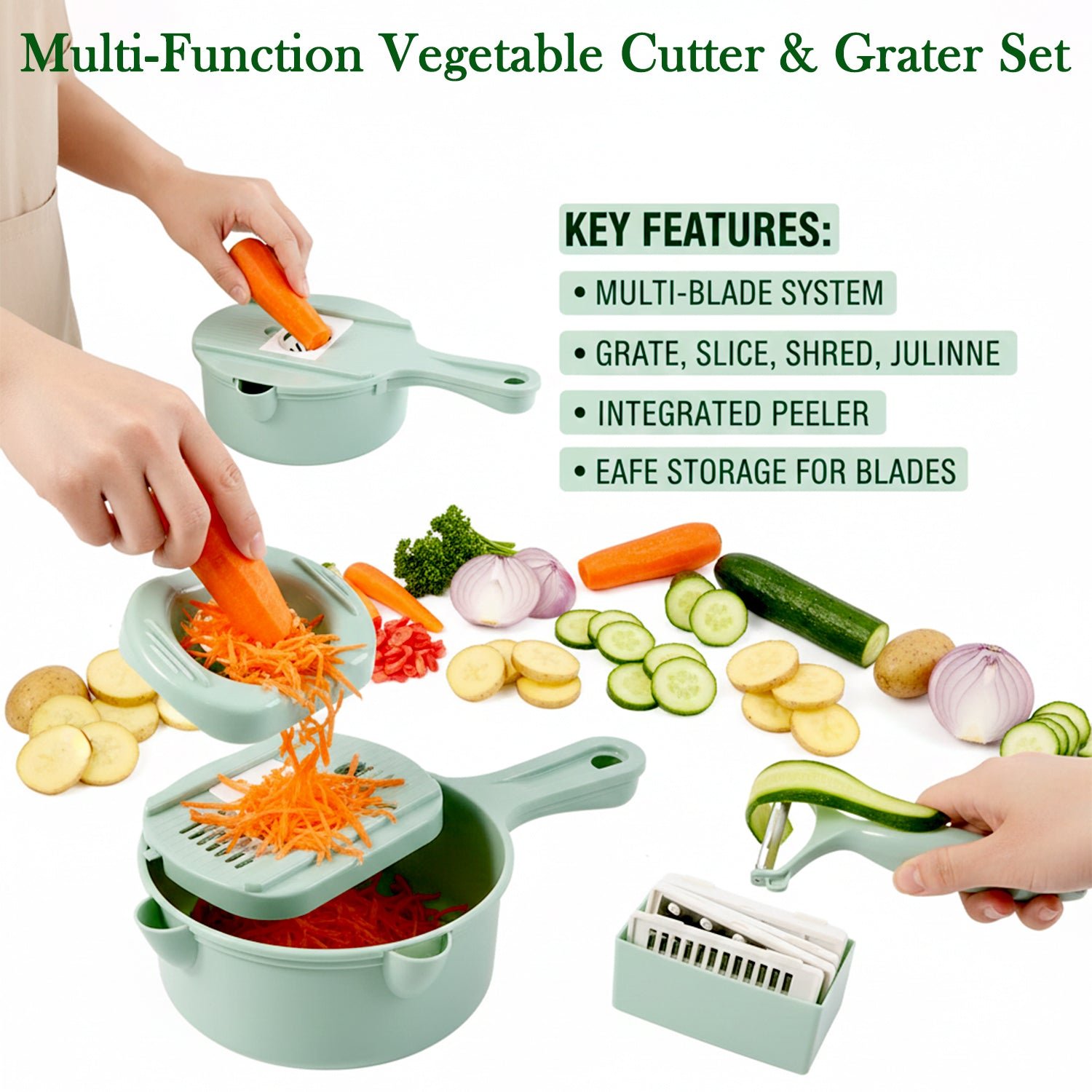 Vegetable Cutter Set – Multi-Function Kitchen Prep Tool