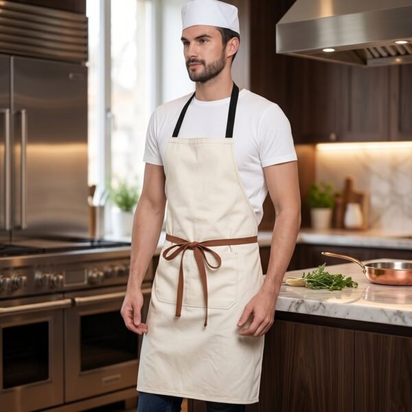 Waterproof Kitchen Apron Adjustable with Pockets for Cooking