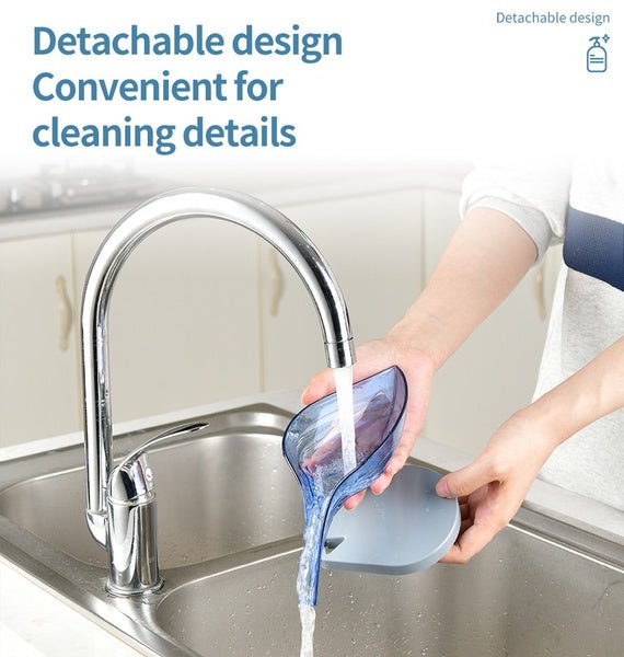 Self-Draining Soap Dish – Leaf Design Bathroom Holder | Velvet Wipe