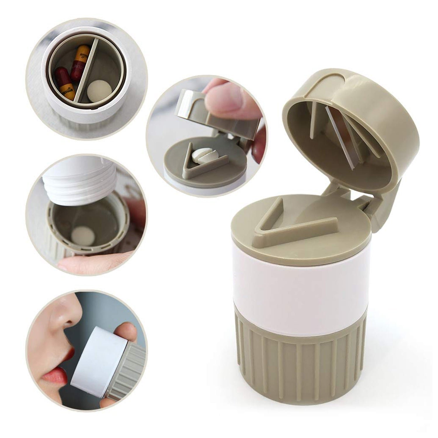 Medicine Cutter – 4-in-1 Pill Crusher & Storage | Organivo