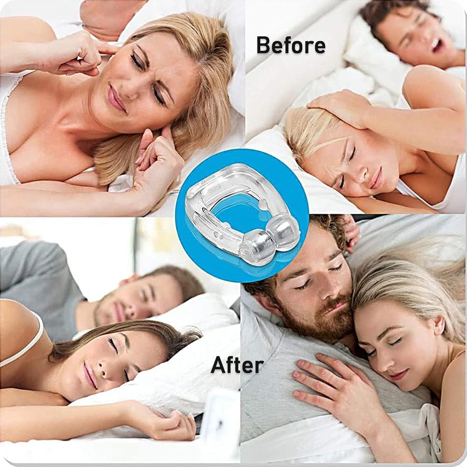 Anti-Snore Nose Clip – Silicone for Comfortable Sleep | AuriGlam