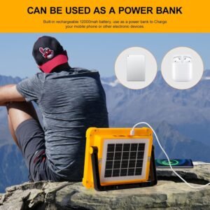 Solar LED Flood Light – High Brightness & Portable Power Bank